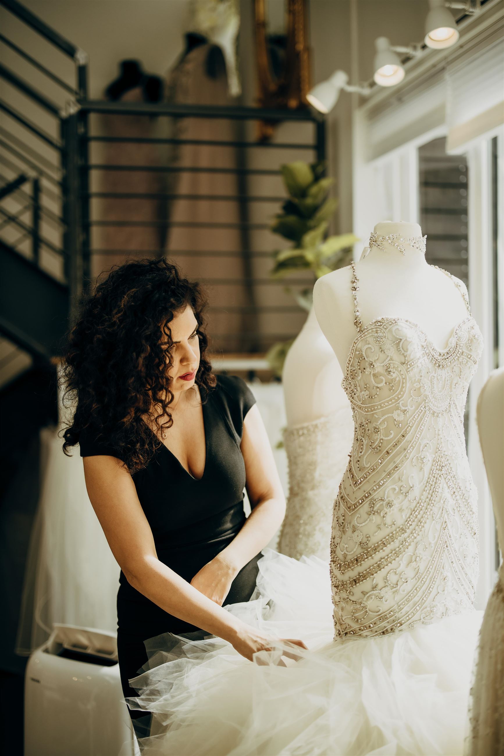 Photo of the white bridal gown