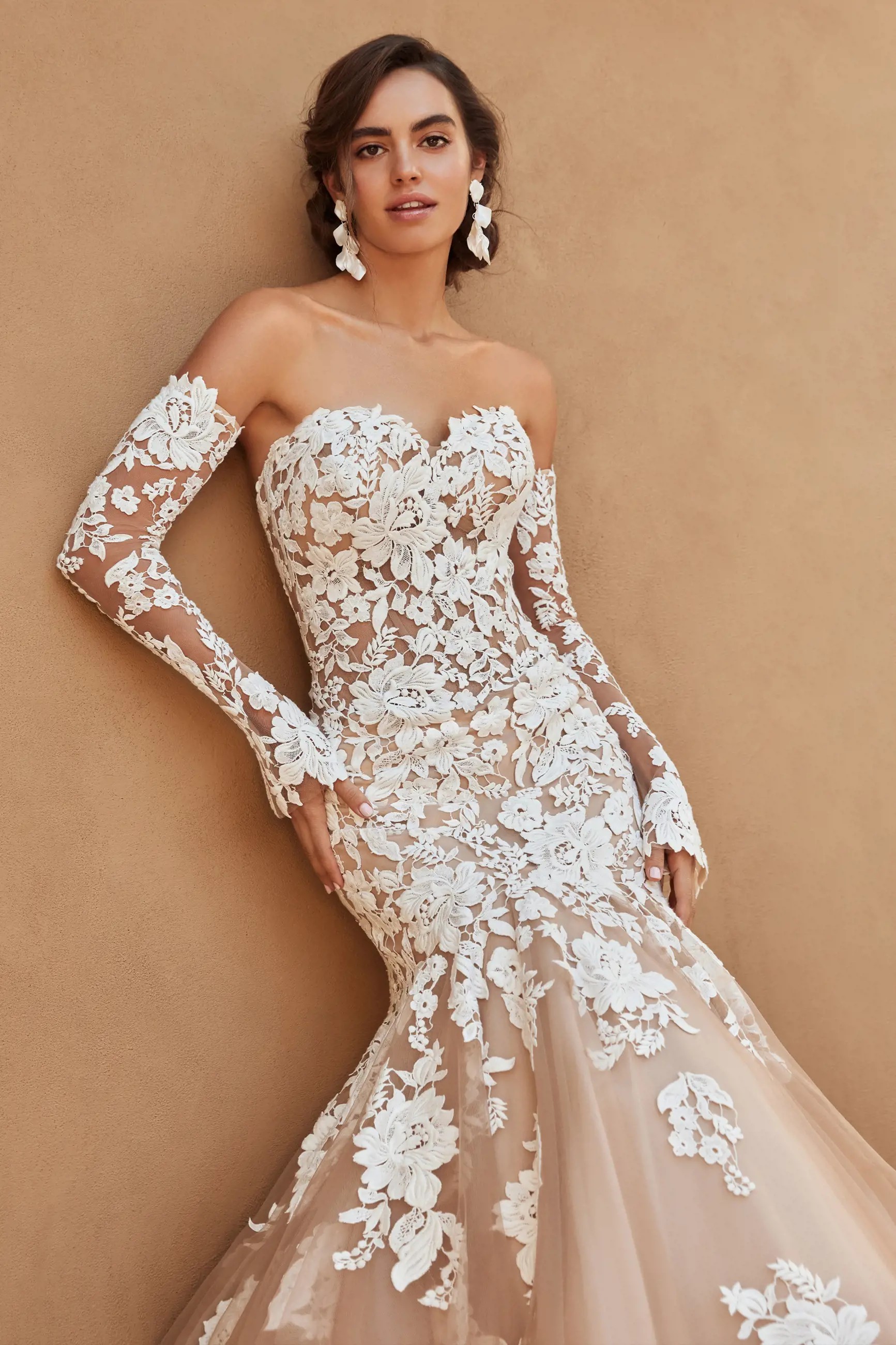 Model wearing a Sophia Tolli gown