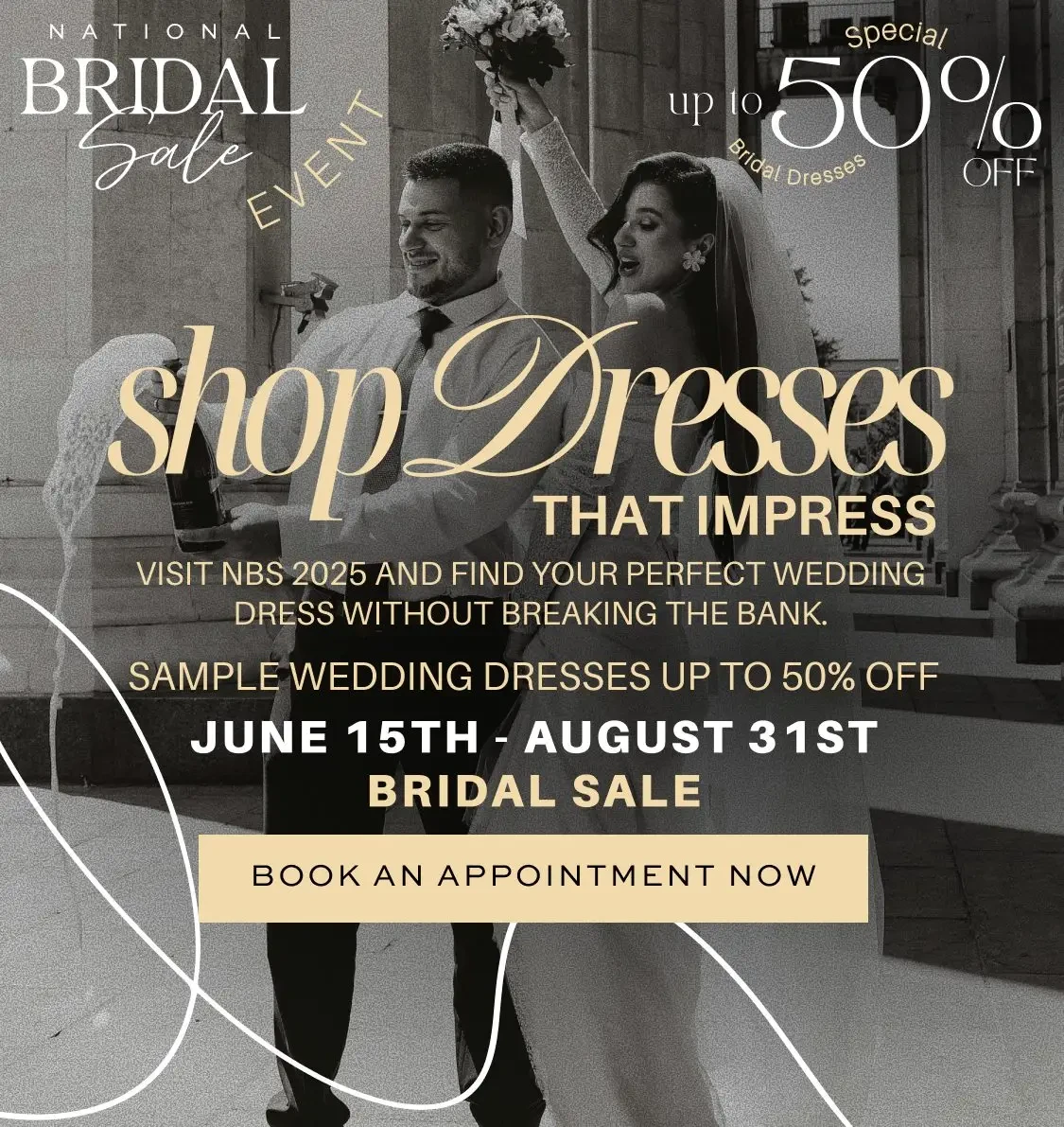 national bridal sale event banner