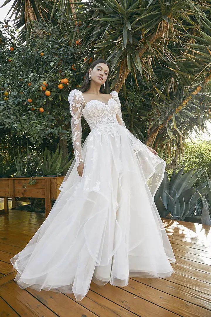 Model wearing a Beloved by Casablanca gown