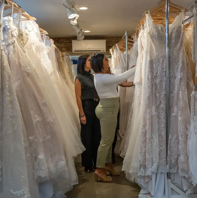 Photo of the real bride wearing a wedding dress Photo by  Seattle Ink and Paper Photo