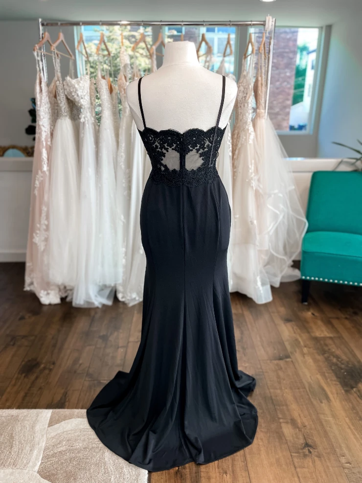 purple chiffon dress Lady Black Tie - Ida Gown - Strapless Shimmer Chiffon Dress With Scarf