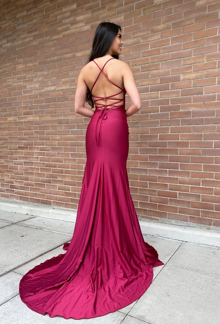 open lace back dress Sparkly Tulle Red A-line Off Shoulder Prom Dresses MP761 main image 1