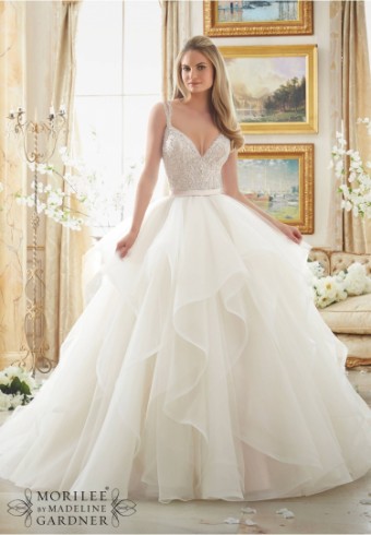 Morilee #2887 #0 default Ivory/Silver thumbnail