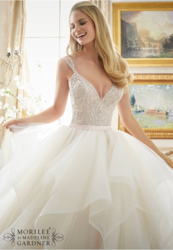 Morilee #2887 #1 Ivory/Silver thumbnail