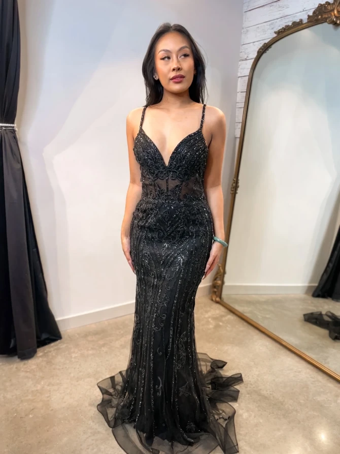 Private Label S1070 Black Samila Bridal and Formal