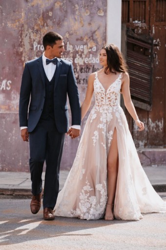 Allure Bridals #9956L #3 Ivory/Nude thumbnail
