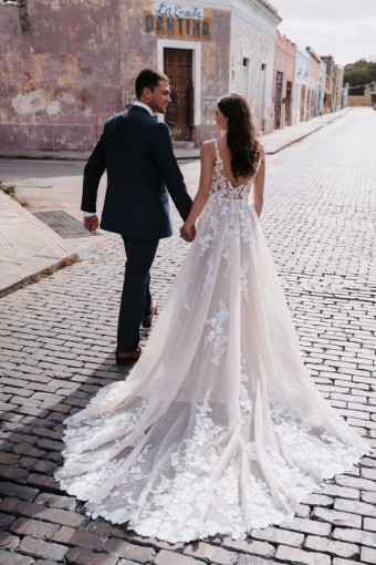 Allure Bridals #9956L #4 Ivory/Nude thumbnail