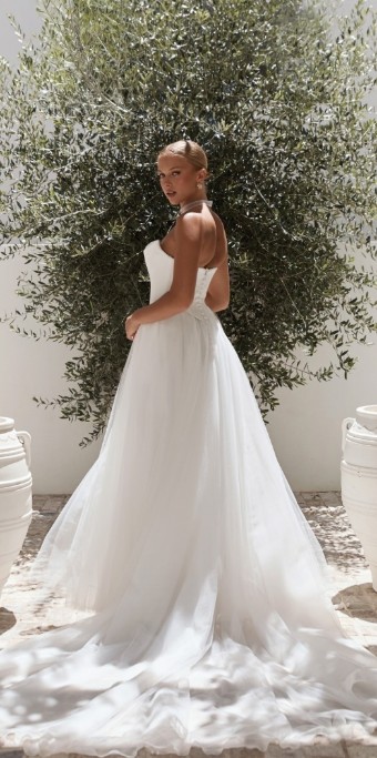 Serene by Madi Lane #SR2642MKTL Lili MKTL (Mikado/Tulle) - EVENT DRESS #1 Ivory thumbnail