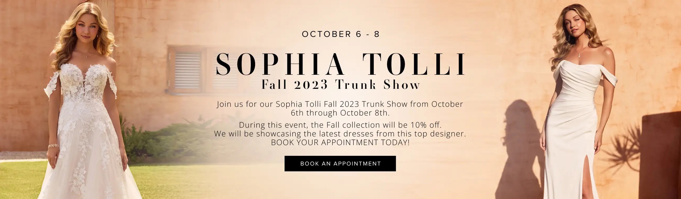 Sophia Tolli Trunk Show banner